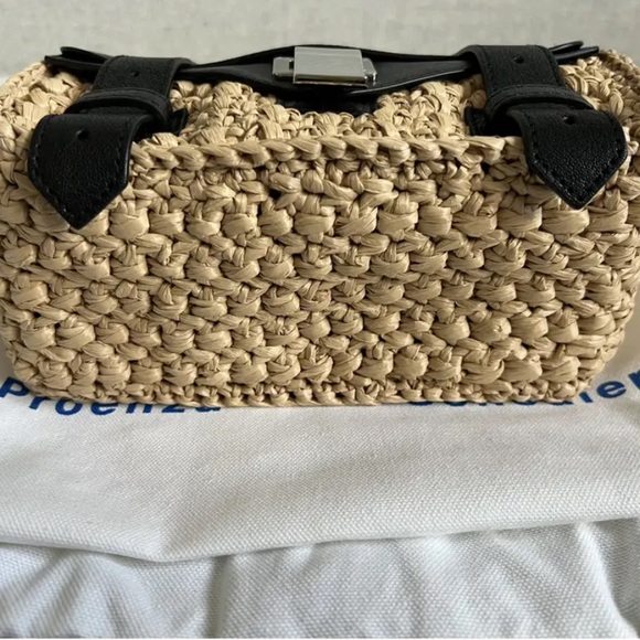 Proenza Schouler Mini PS1 - Leather and Raffia Crossbody Bag- Spring/Summer - Picture 8 of 9